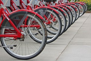 Line of Bicycles