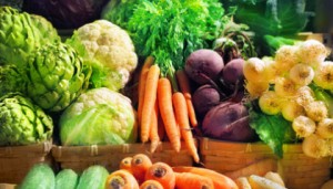 Vegetables at a market stall